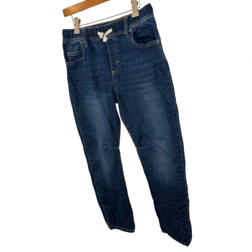 GAP Kids Husky Stretch Slim Dark Blue Straight Jeans Size Large (10-11)